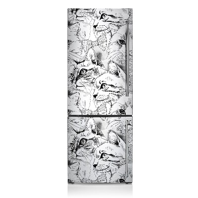 Capa magnética para frigorífico Gatos esboçados