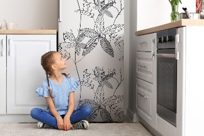 Painel magnético para frigorífico Rabiscos de flores