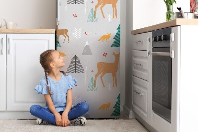 Painel magnético para frigorífico Floresta para animais