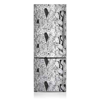 Capa magnética para frigorífico Cacto de desenho animado