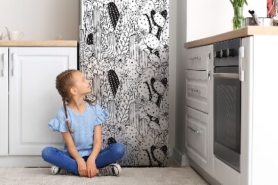 Capa magnética para frigorífico Cacto de desenho animado