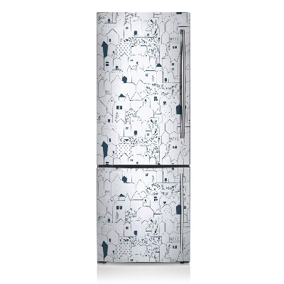 Capa magnética para frigorífico Casas de campo