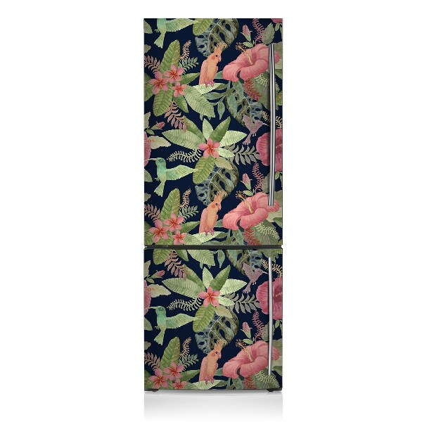 Capa magnética para frigorífico Papagaio na selva