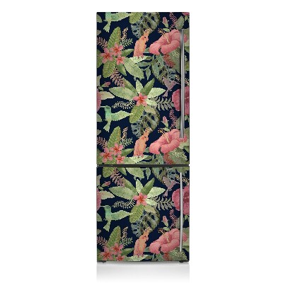 Capa magnética para frigorífico Papagaio na selva