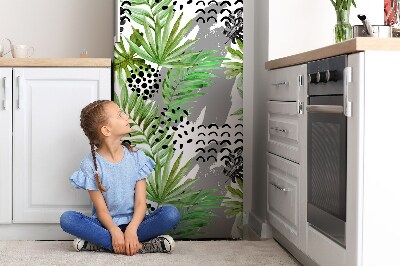Painel magnético para frigorífico Folhas tropicais