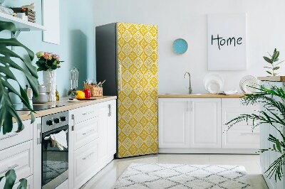 Painel magnético para frigorífico Padrão branco amarelo