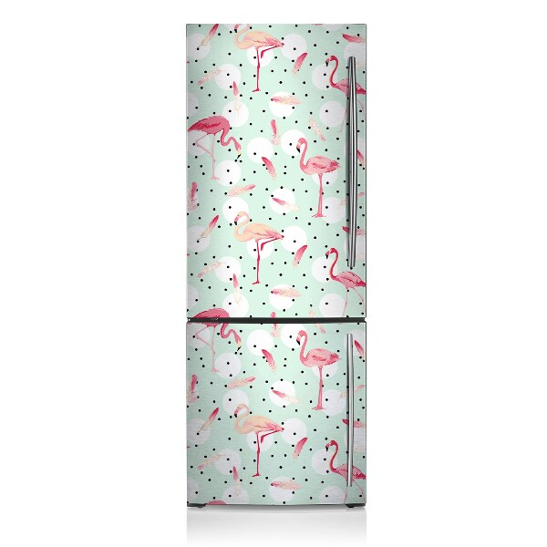 Capa magnética para frigorífico Flamingos