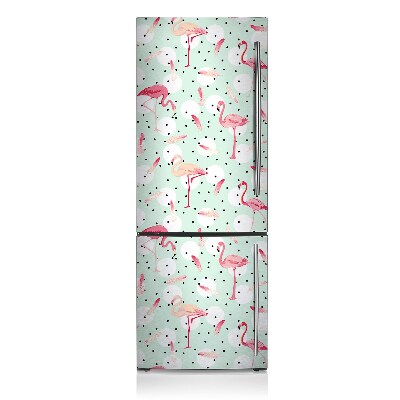 Capa magnética para frigorífico Flamingos