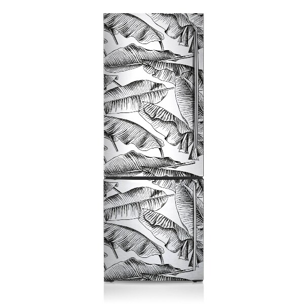 Capa magnética para frigorífico Folhas pretas