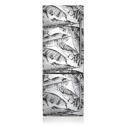 Capa magnética para frigorífico Folhas pretas