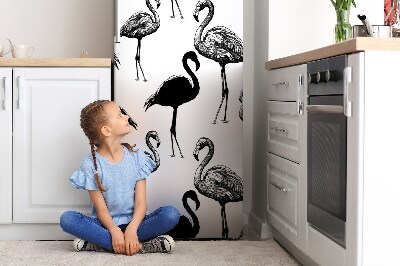 Painel magnético para frigorífico Flamingos retrô
