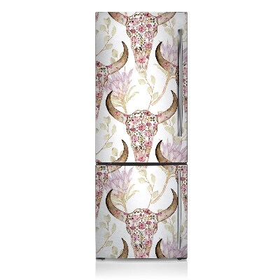 Painel magnético para frigorífico Caveira em flores