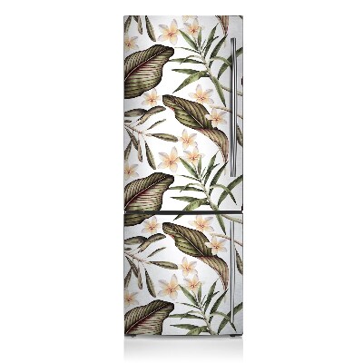 Capa magnética para frigorífico Folhas e flores