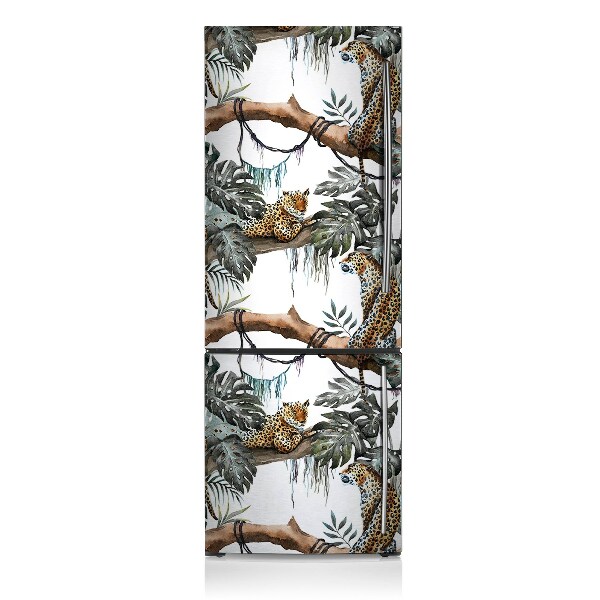 Painel magnético para frigorífico Leopardos na selva