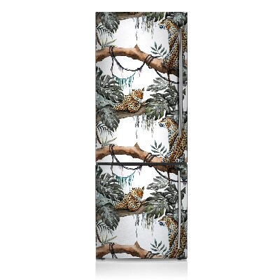 Painel magnético para frigorífico Leopardos na selva