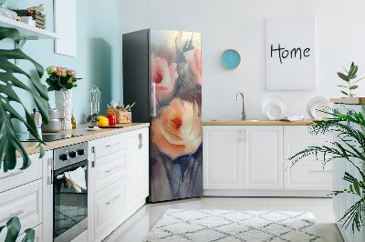 Painel magnético para frigorífico Rosas laranjas