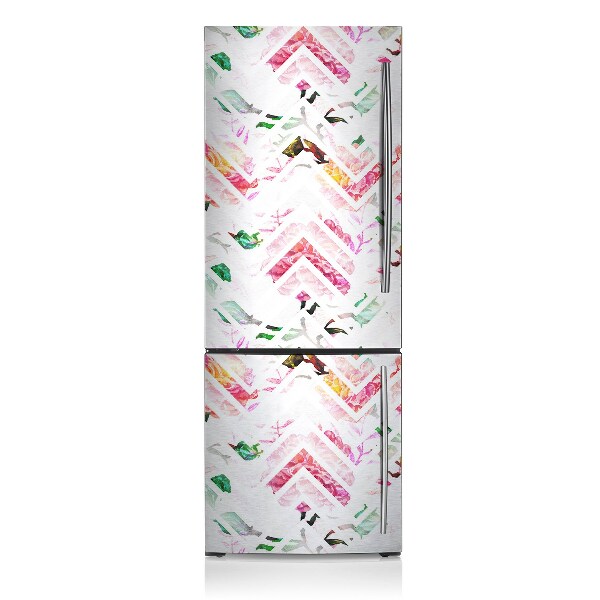 Painel magnético para frigorífico Chevrons florais