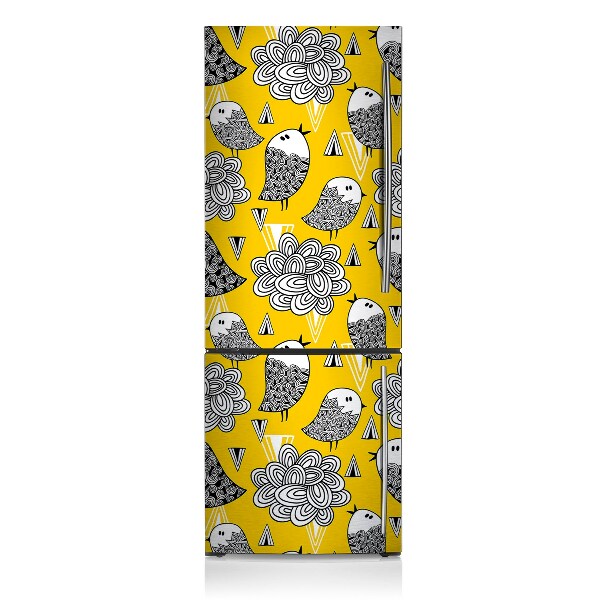 Capa magnética para frigorífico Pássaros rabiscados