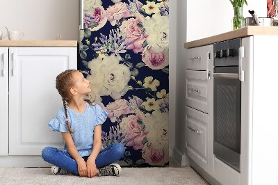 Painel magnético para frigorífico Rosa branca vintage