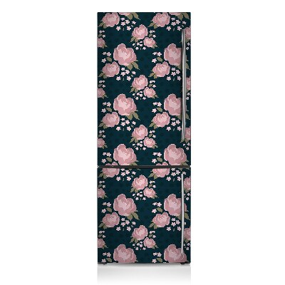 Capa magnética para frigorífico flores cor de rosa
