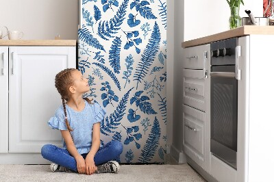 Painel magnético para frigorífico samambaia azul
