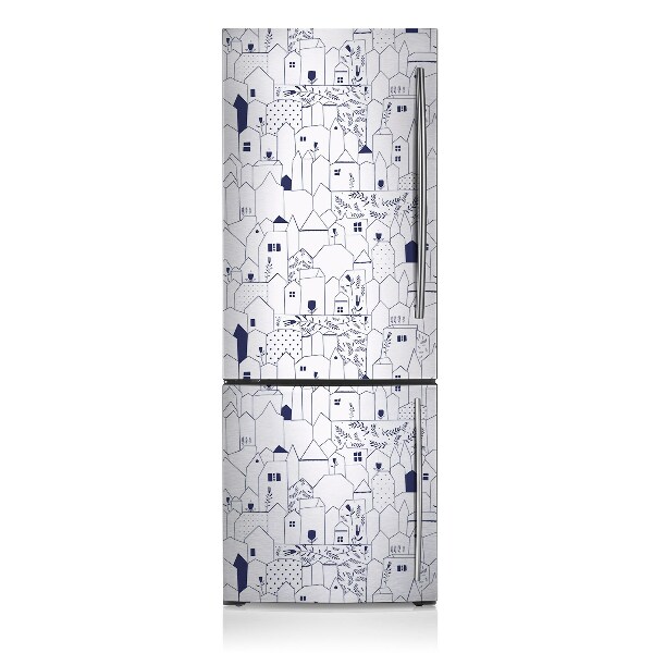 Capa magnética para frigorífico A cidade esboçada