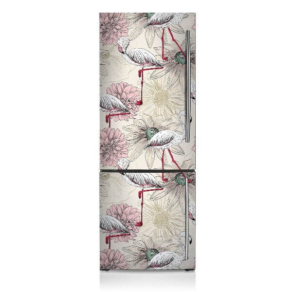 Capa magnética para frigorífico Flamingo rosa