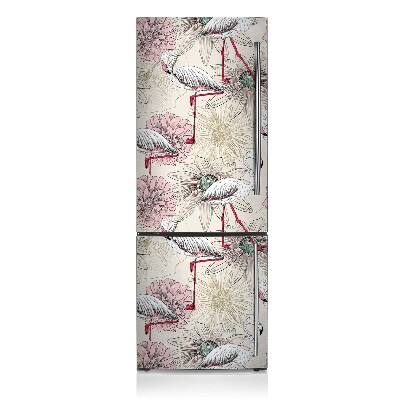 Capa magnética para frigorífico Flamingo rosa