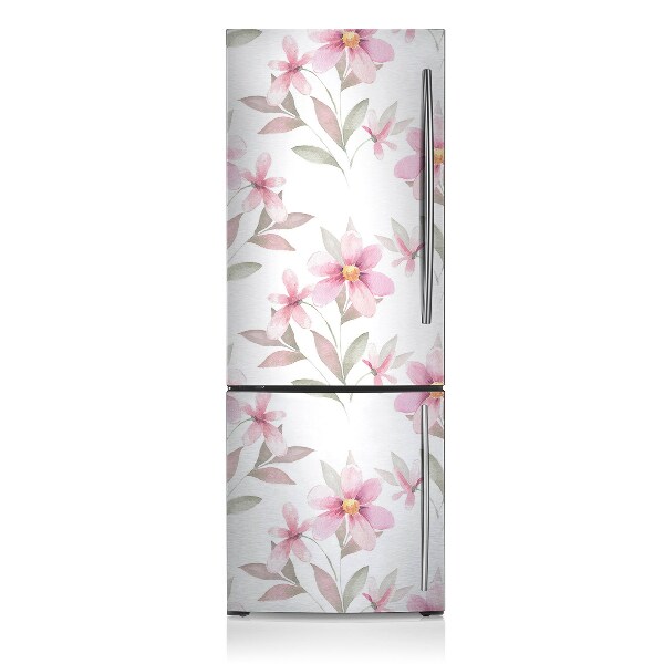 Capa magnética para frigorífico flores cor de rosa