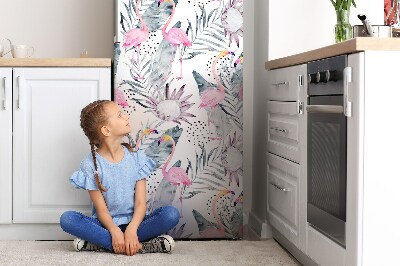 Painel magnético para frigorífico Flamingos