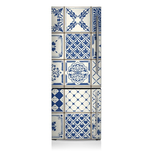 Capa magnética para frigorífico Azulejos azuis