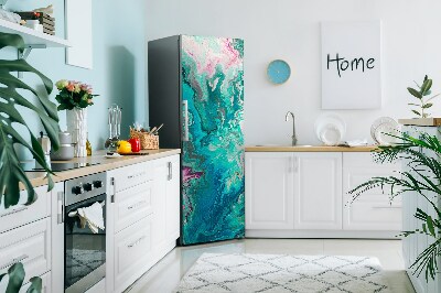 Capa magnética para frigorífico Abstração verde
