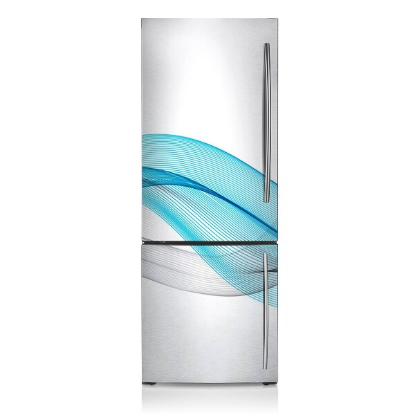 Painel magnético para frigorífico Listras azuis e cinzas