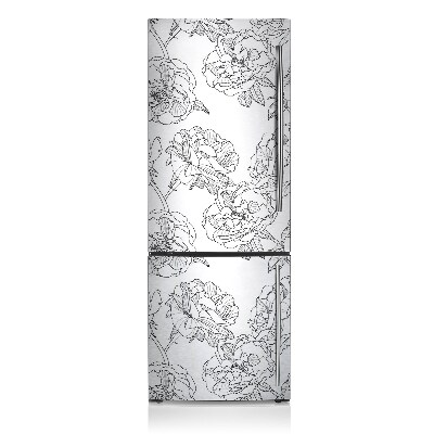 Capa magnética para frigorífico Rosas desenhadas