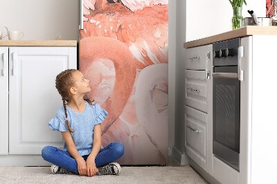 Painel magnético para frigorífico Flamingos