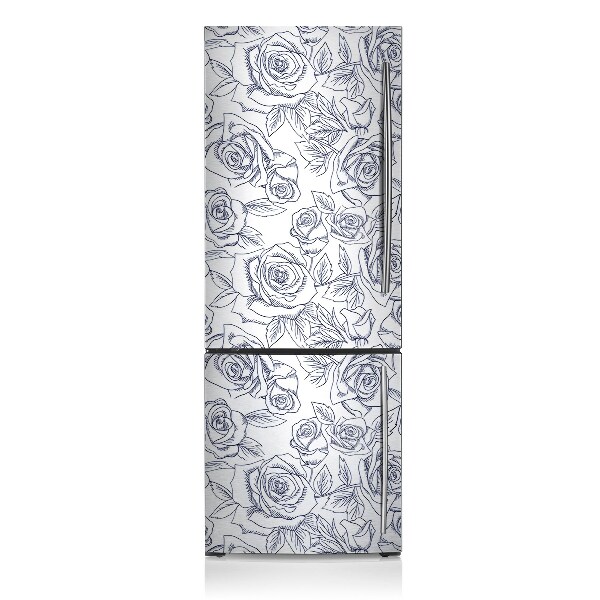 Capa magnética para frigorífico Rosas azuis