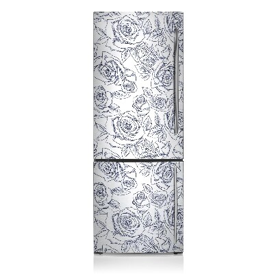 Capa magnética para frigorífico Rosas azuis