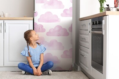 Painel magnético para frigorífico Nuvens cor de rosa