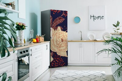 Painel magnético para frigorífico Padrão floral escuro