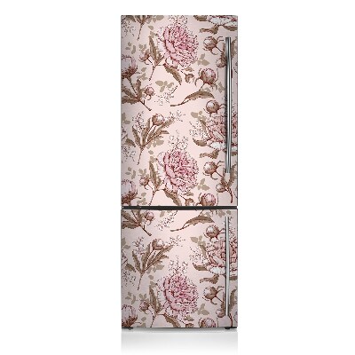Painel magnético para frigorífico Peônias rosas