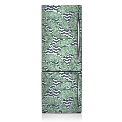 Painel magnético para frigorífico Folhas tropicais