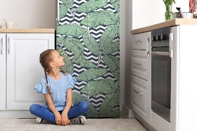 Painel magnético para frigorífico Folhas tropicais