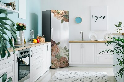 Capa magnética para frigorífico Peônias vintage