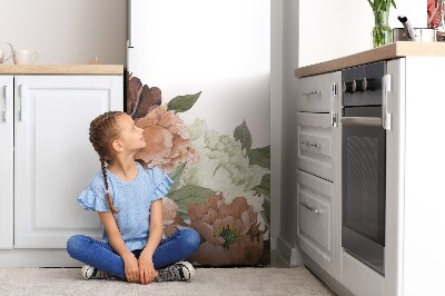 Capa magnética para frigorífico Peônias vintage