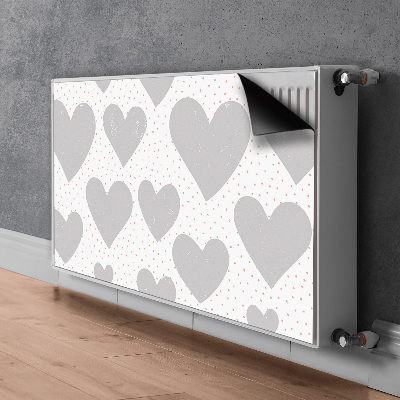 Capa magnética para radiador Corações cinzentos