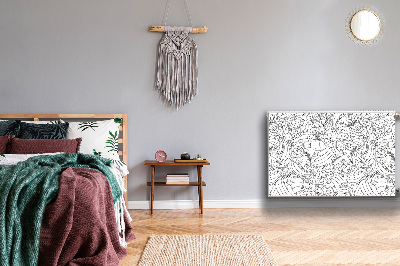 Capa magnética para radiador Padrão de rabiscos