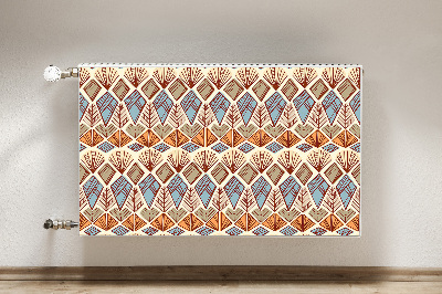 Cobertura magnética para radiador Padrão marrom étnico