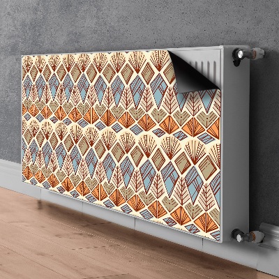 Cobertura magnética para radiador Padrão marrom étnico