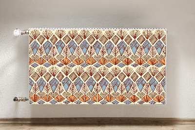 Cobertura magnética para radiador Padrão marrom étnico