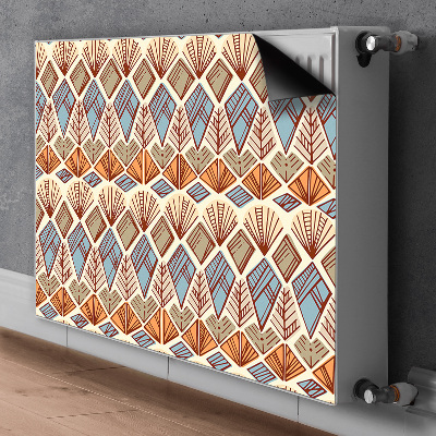 Cobertura magnética para radiador Padrão marrom étnico